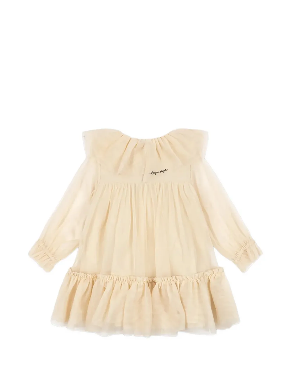 Konges Sløjd bow-detail ruffled midi dress Beige