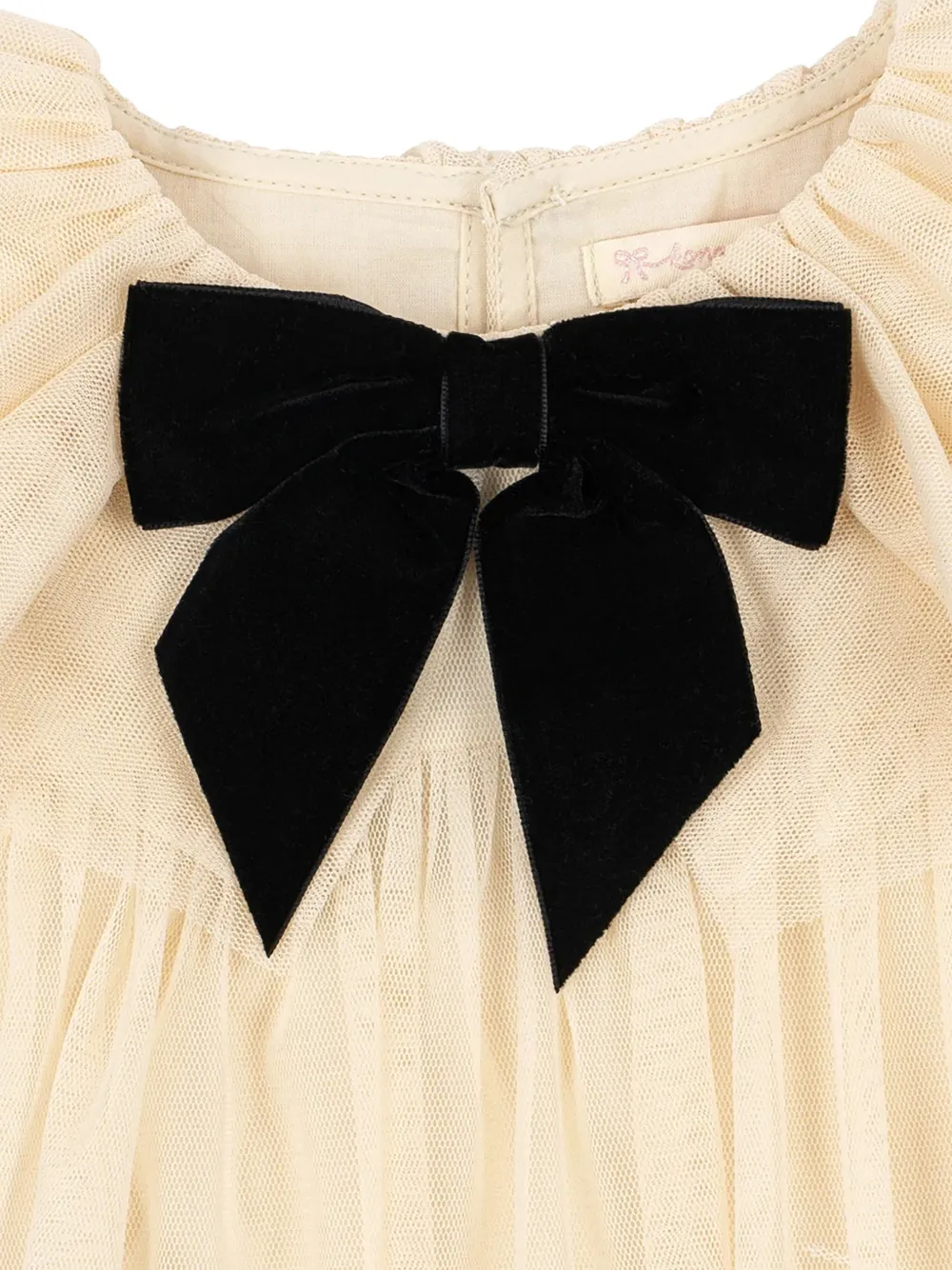 Konges Sløjd bow-detail ruffled midi dress Beige