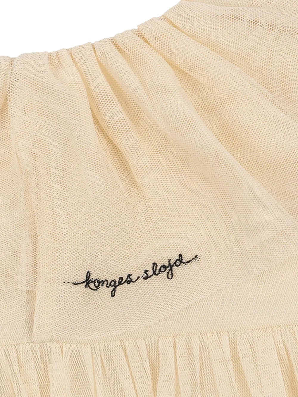 Konges Sløjd bow-detail ruffled midi dress Beige