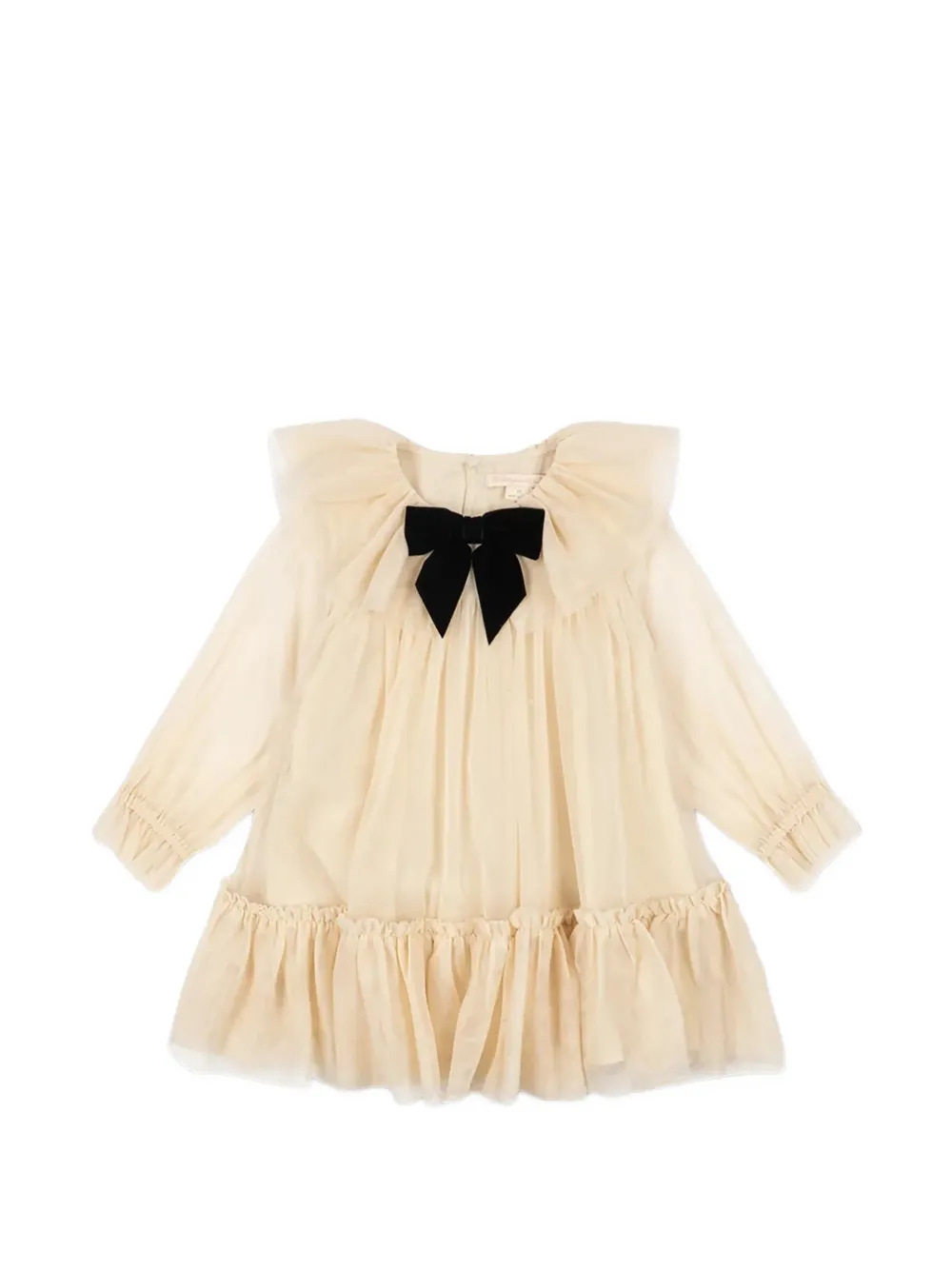 Konges Sløjd bow-detail ruffled midi dress - Toni neutri