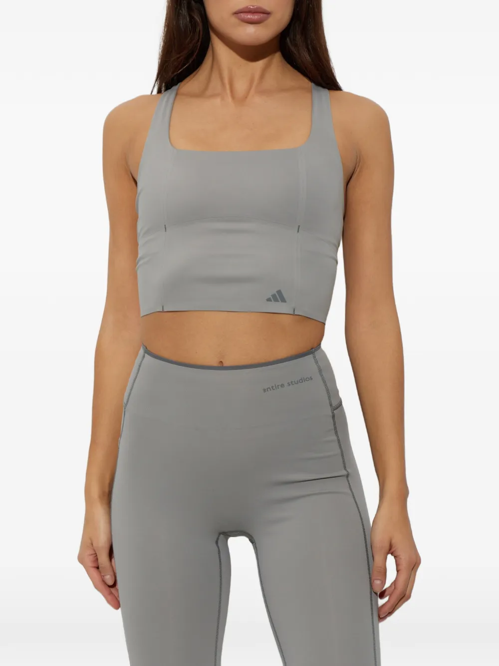 adidas x Entire Studios Optime training medium support bra tank Grijs