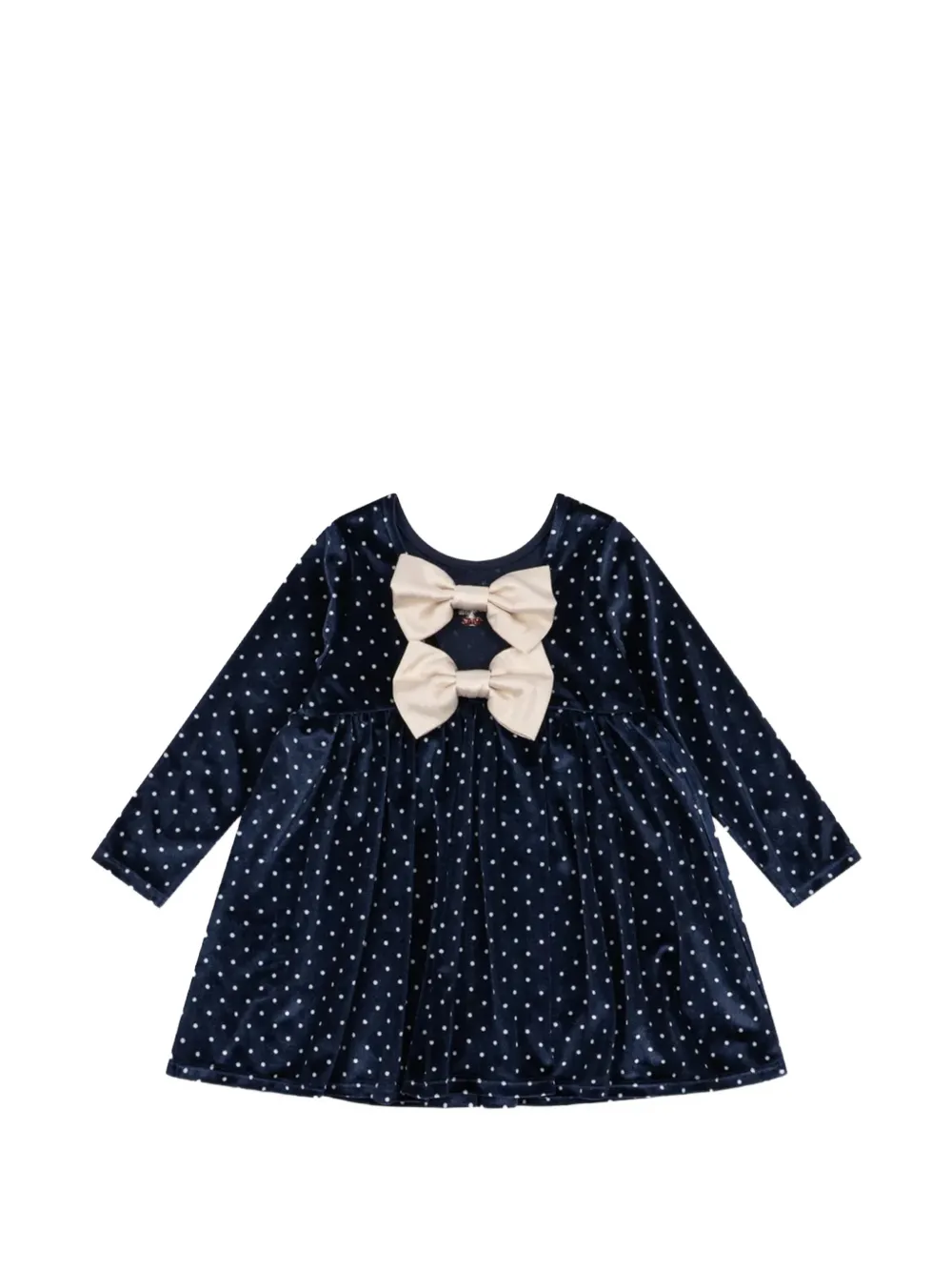 Konges Sløjd Ditzy bow-detail polka-dot midi dress Blauw