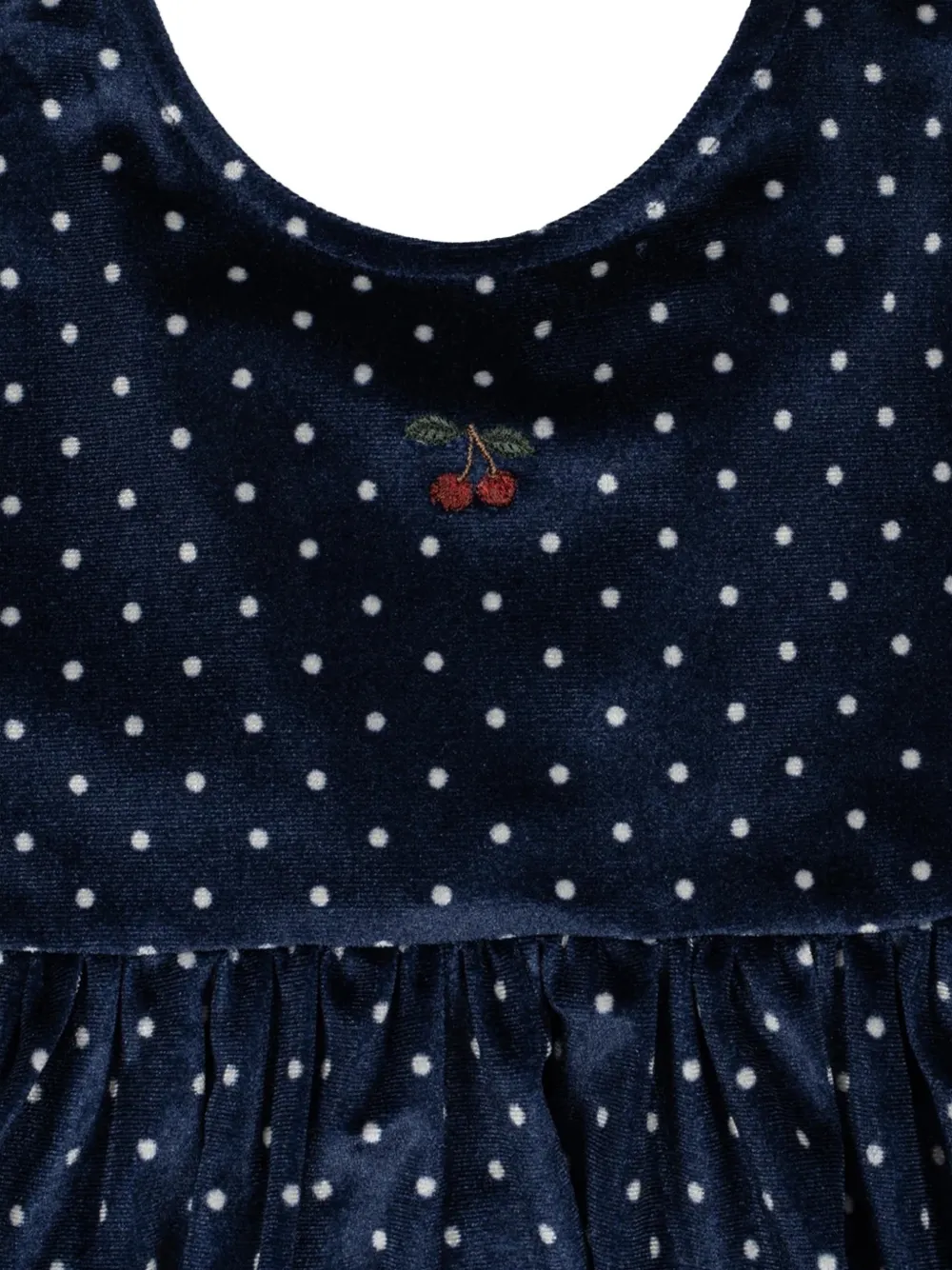 Konges Sløjd Ditzy bow-detail polka-dot midi dress Blauw