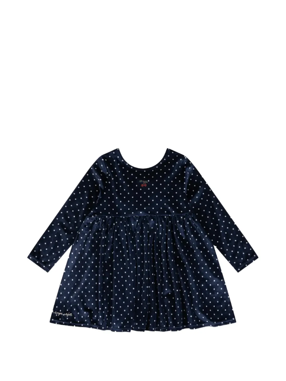 Konges Sløjd Ditzy bow-detail polka-dot midi dress Blauw
