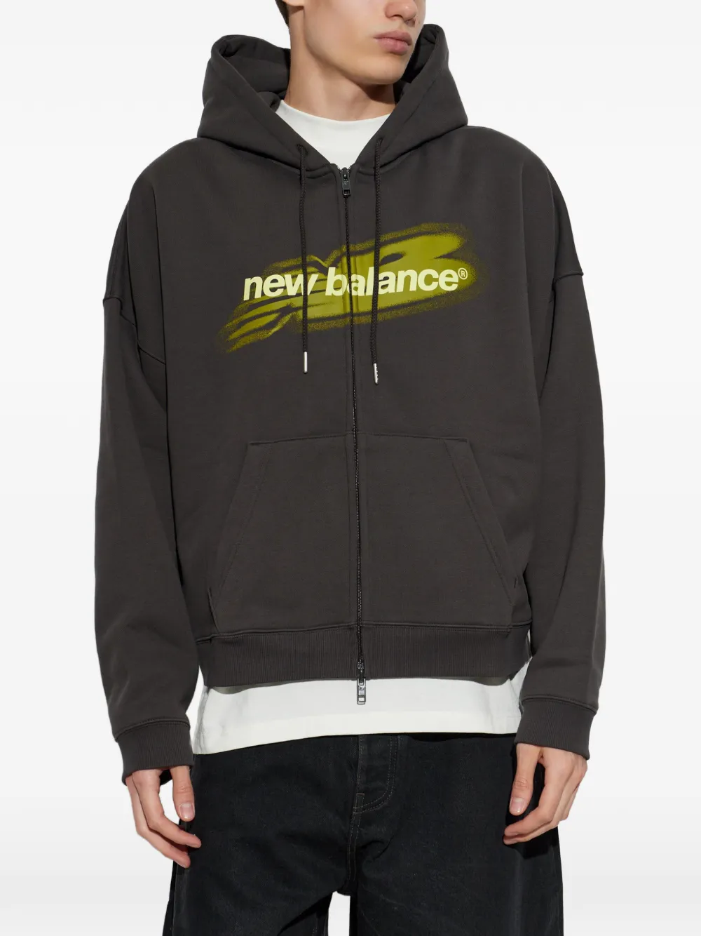 New Balance Street Classics Distort FZ hoodie Grijs