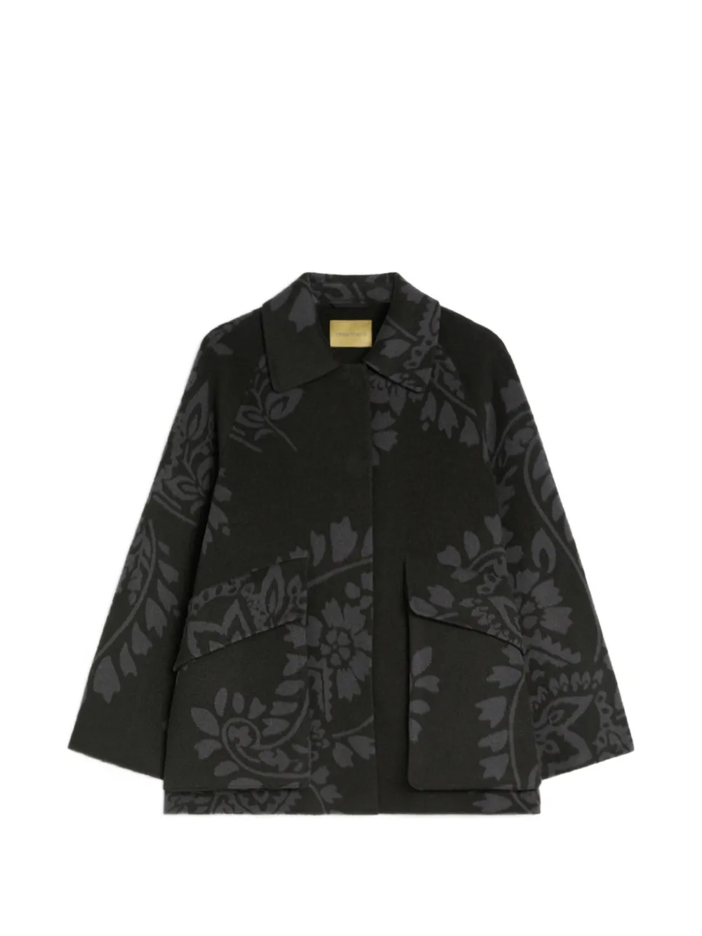 MOMONÌ Aira reversible jacquard coat - Grey
