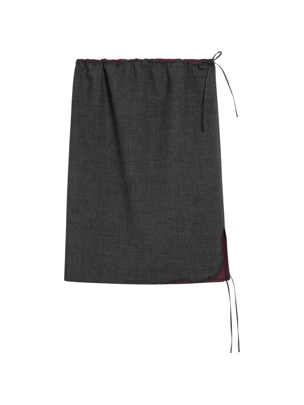 Prada drawstring-waist midi skirt Grijs
