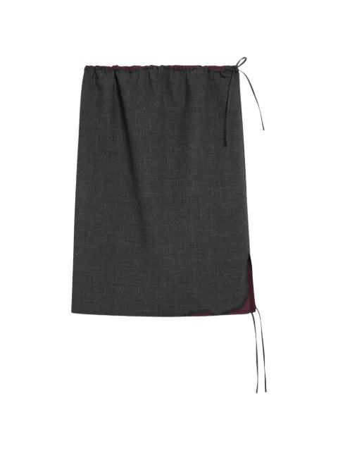 Prada drawstring-waist midi skirt