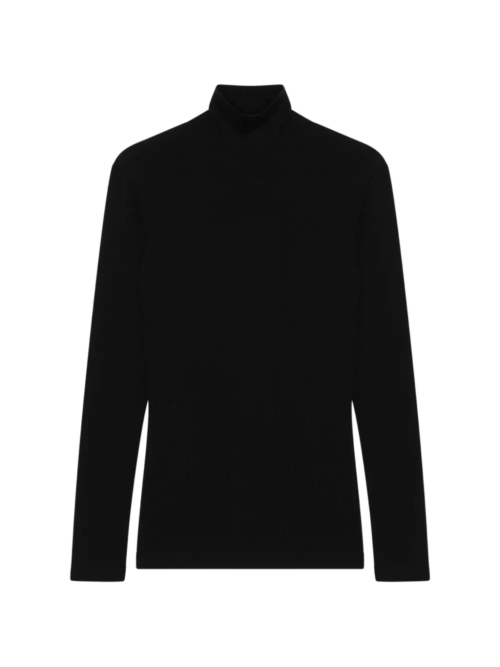 Max Mara wool jersey polo-neck sweater black Zwart