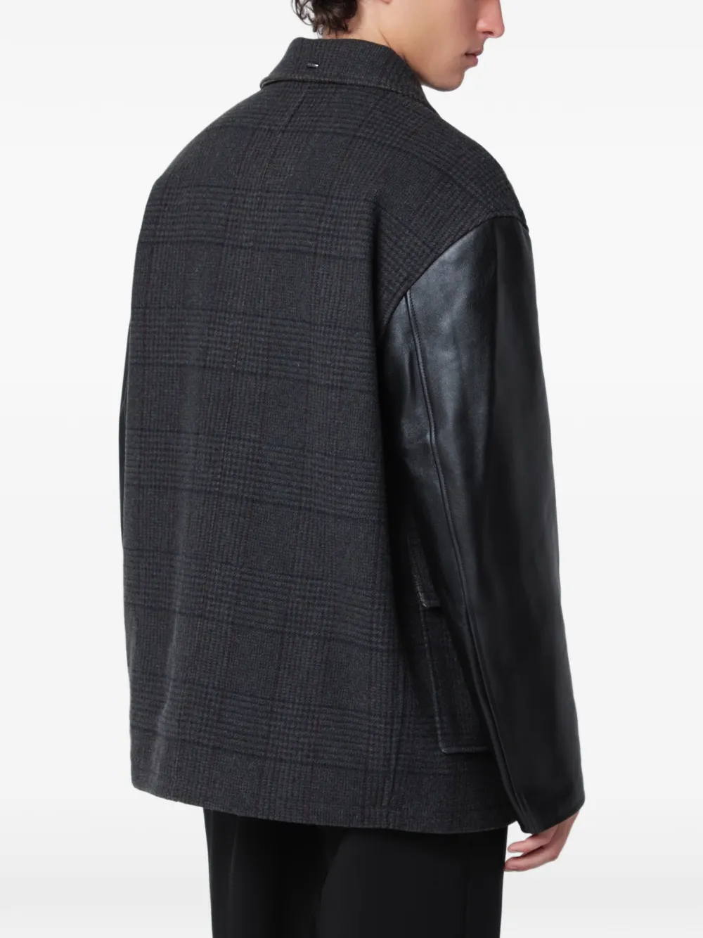 OUR LEGACY Still jacket Bishop Check tempered wool Grijs