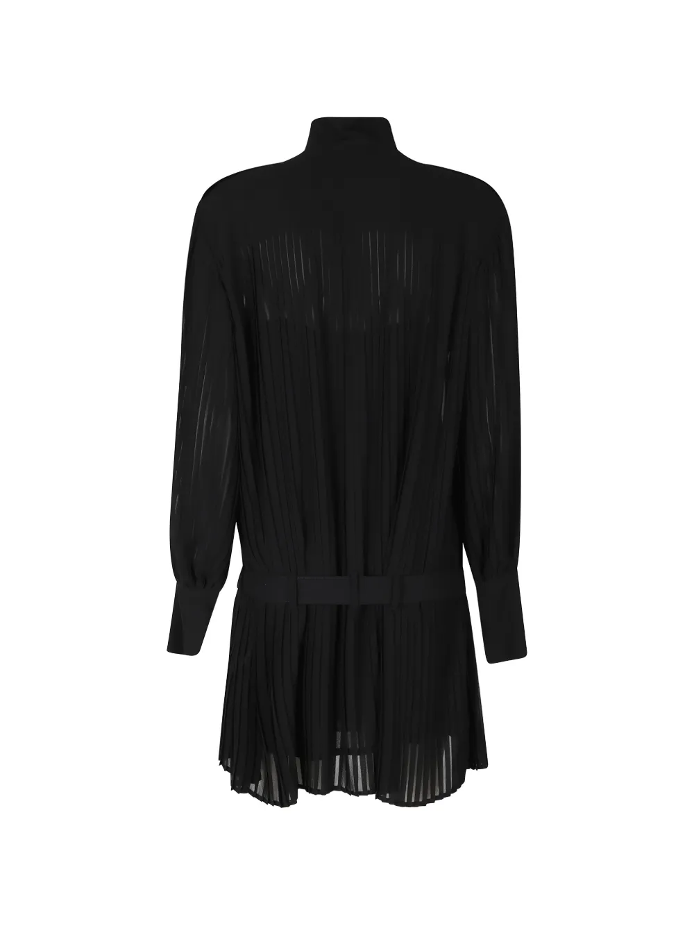 Semicouture pleated belted mini dress Zwart