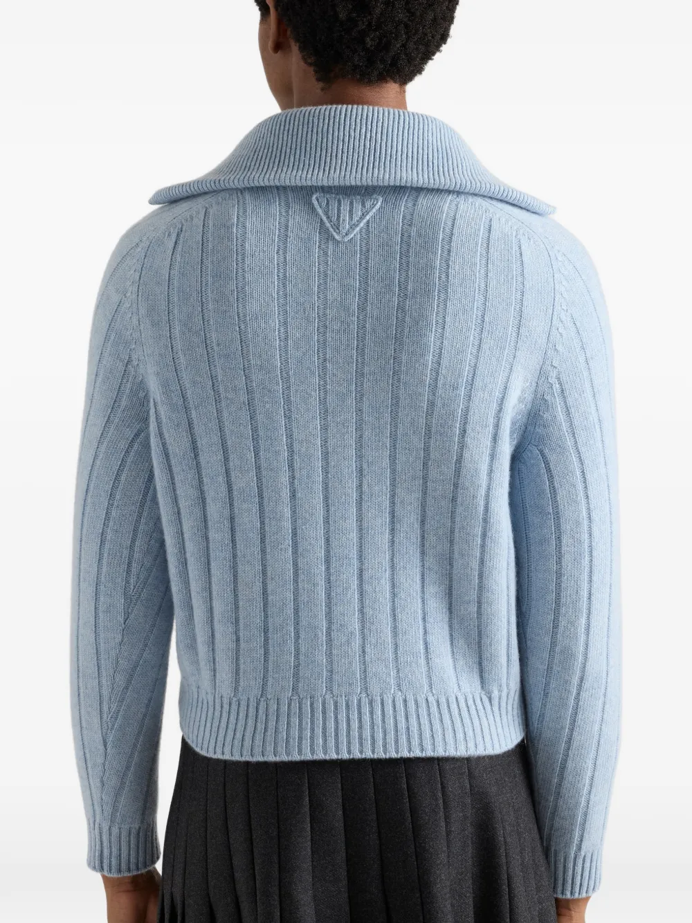 Prada re-cashmere polo sweater Blauw