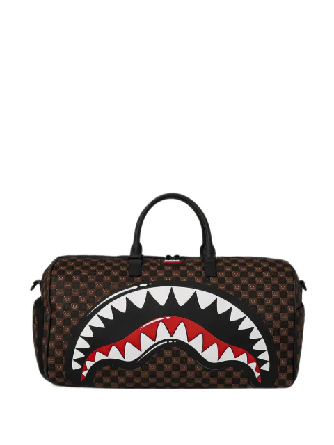 Sprayground Sharks In Paris check duffle bag