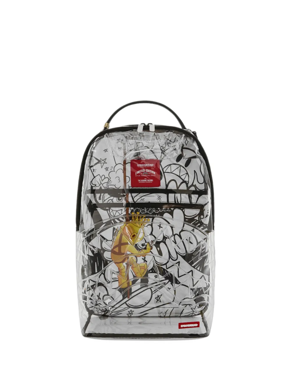 Sprayground Astromane Sky Writer clear backpack - Bianco