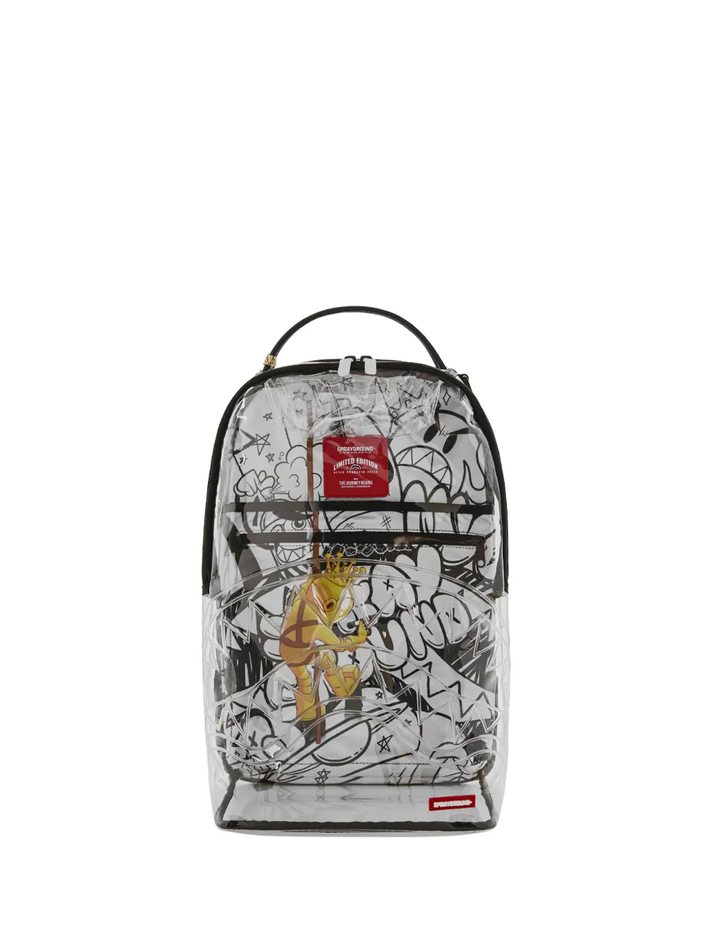 Sprayground Astromane Sky Writer clear backpack - Bianco