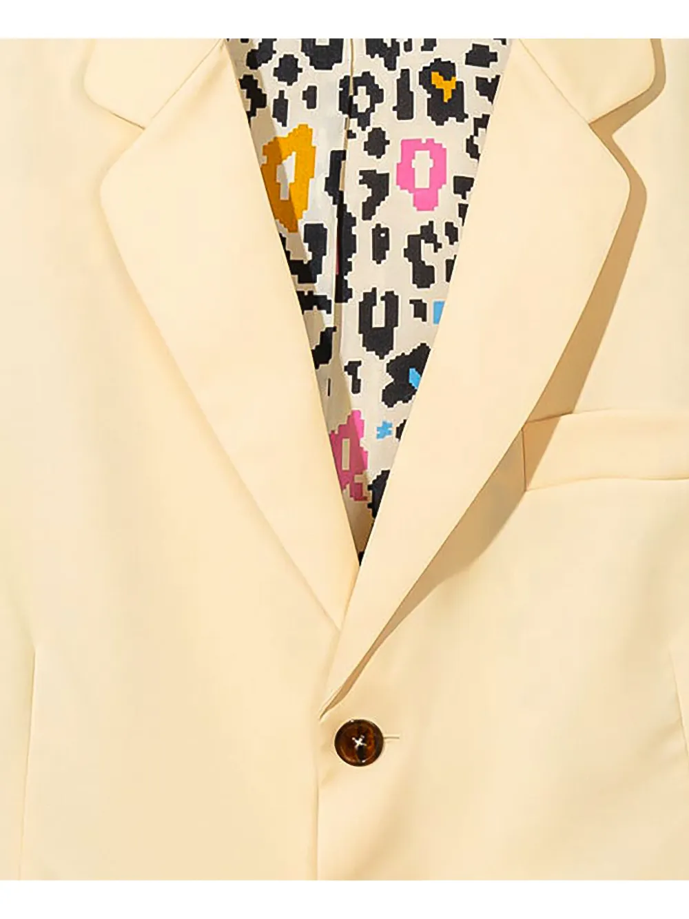 GOLF le FLEUR* single-breasted blazer Beige