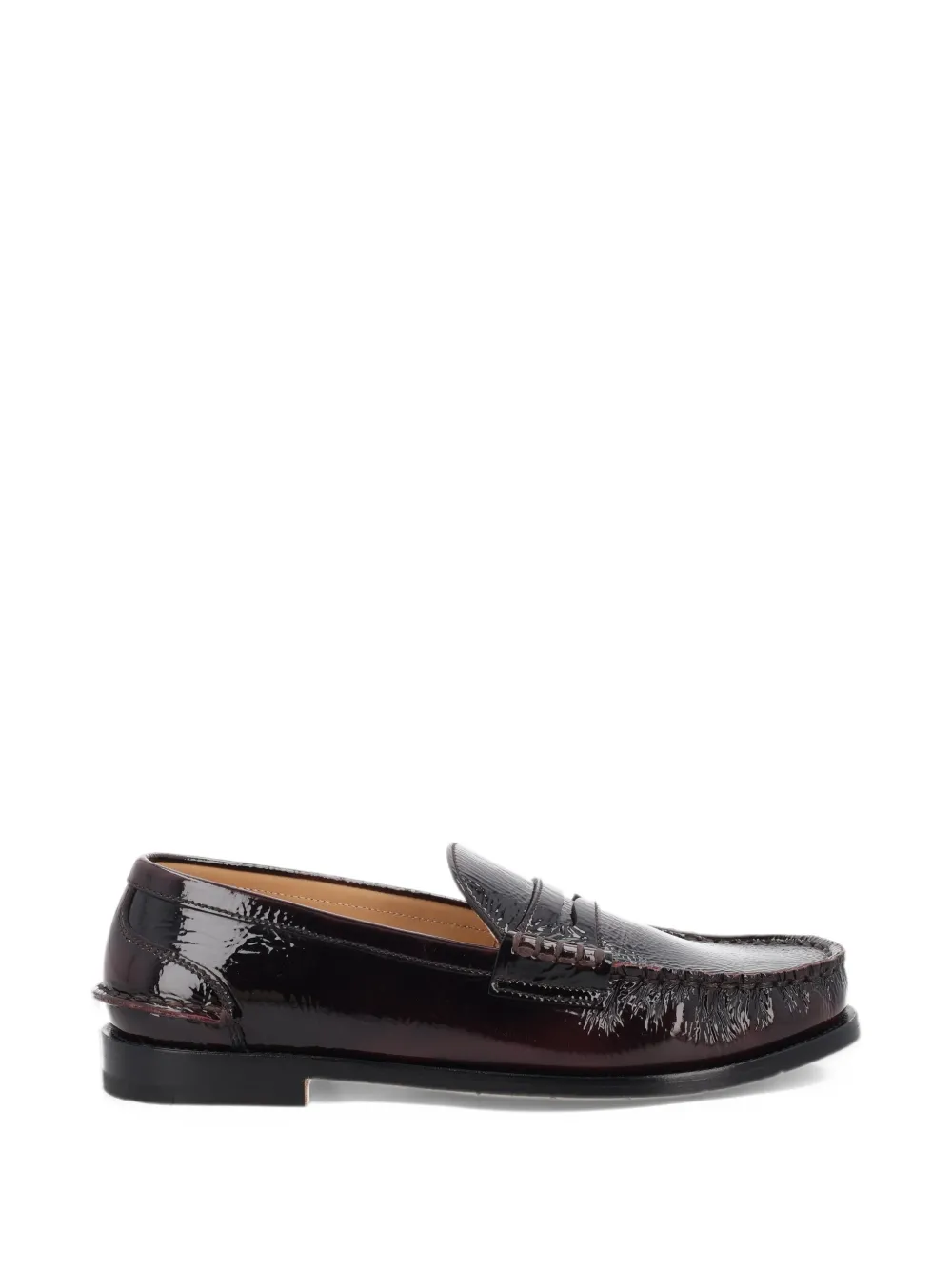 Premiata patent-leather loafers - Marrone
