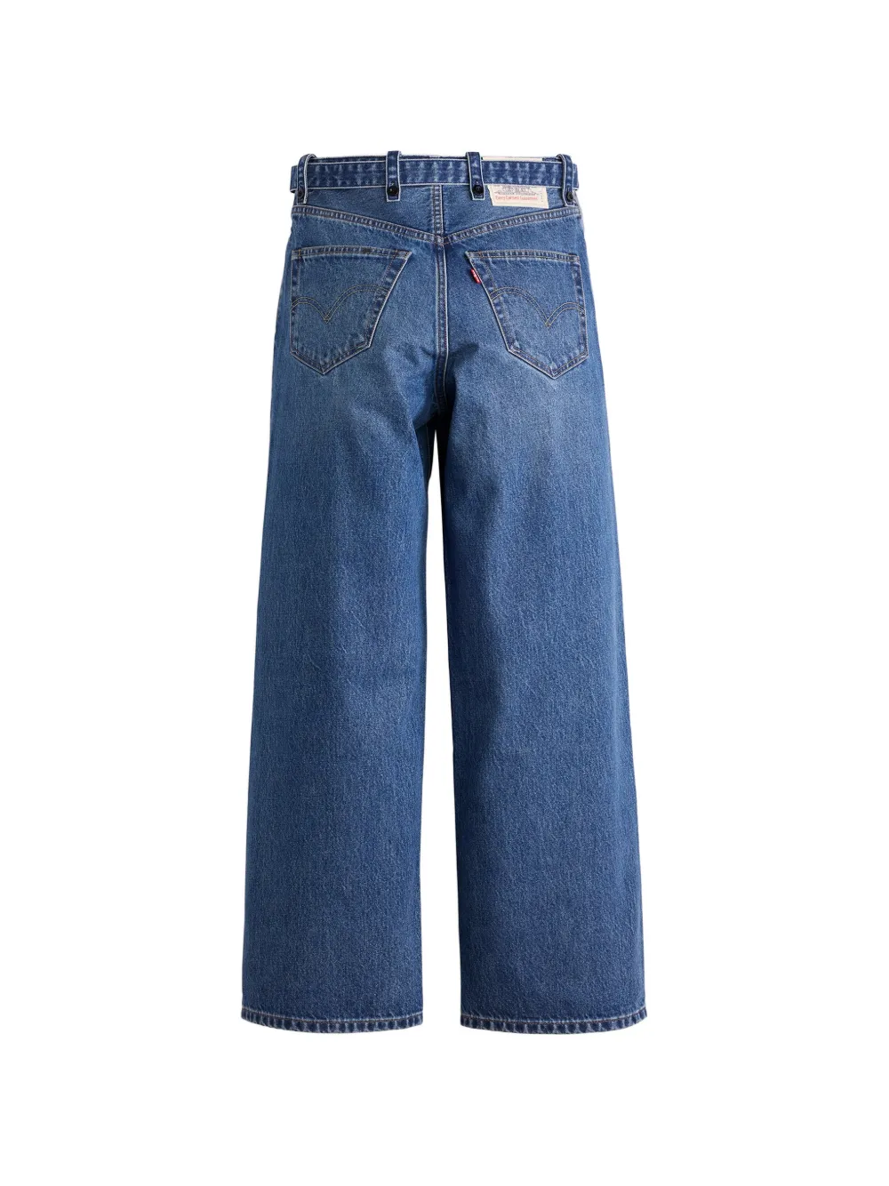 sacai x Levi's belted wide-leg jeans Blauw