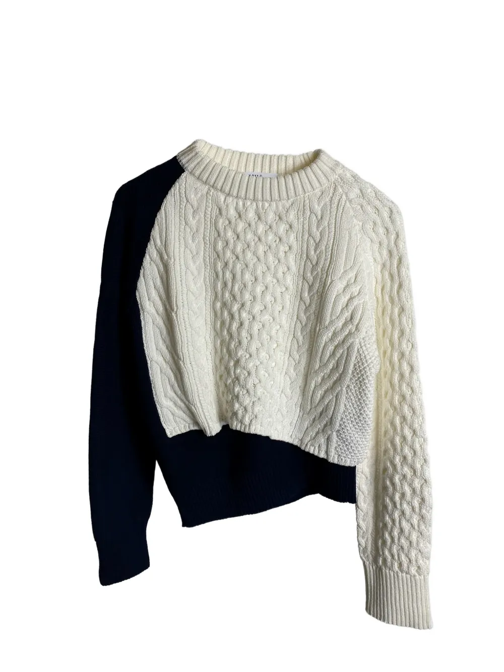sacai cable-knit asymmetric sweater Wit