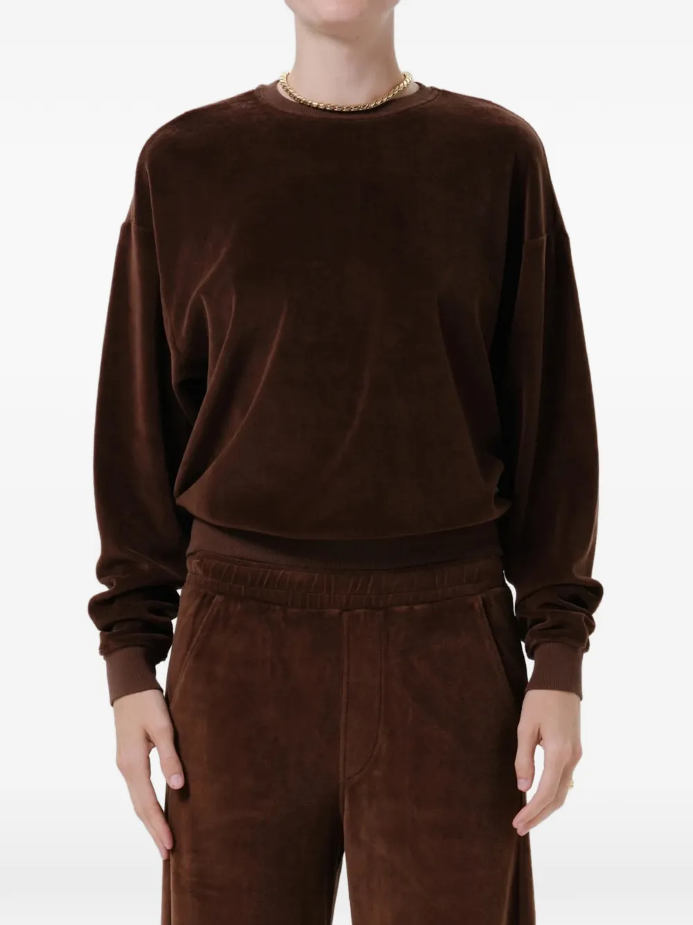 Citizens of Humanity Vintage Plush sweater met fluwelen effect Bruin