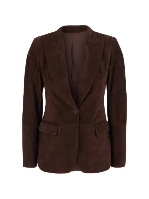 Brunello Cucinelli suede blazer with monili