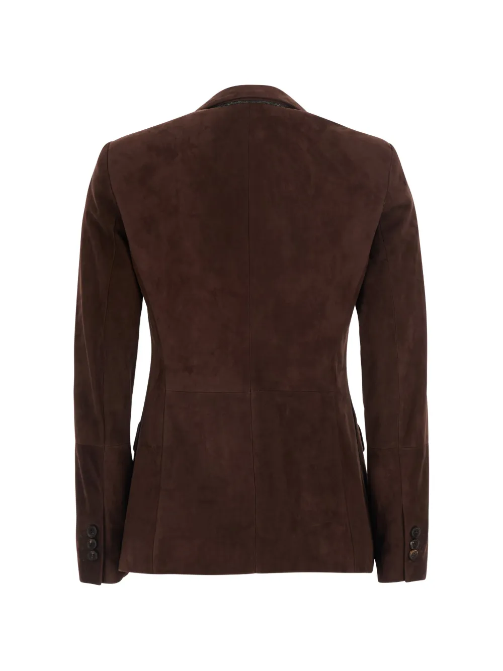 Brunello Cucinelli suede blazer with monili Bruin