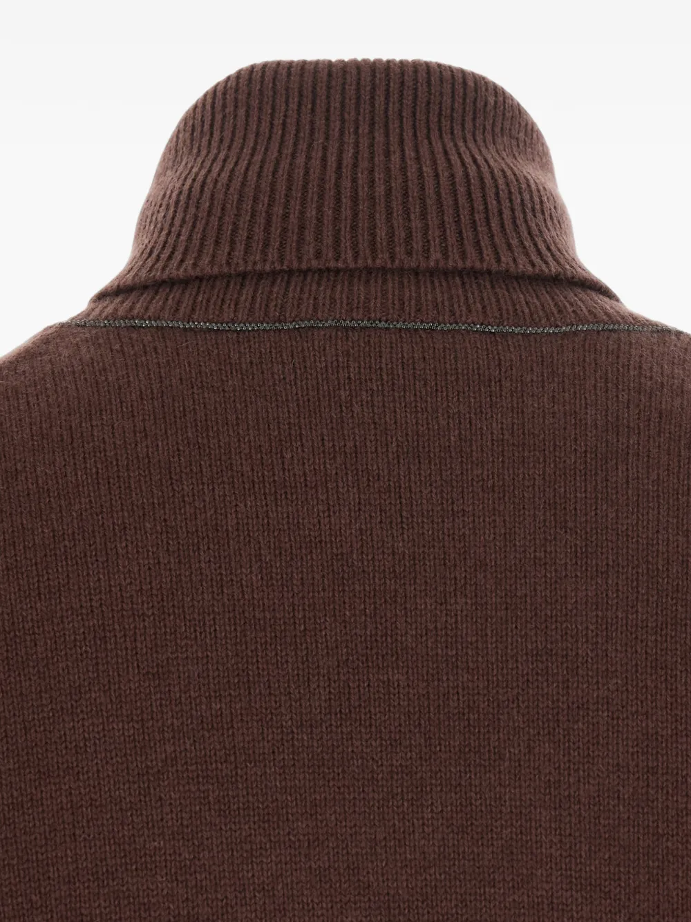 Brunello Cucinelli cashmere turtleneck sweater with monili Bruin