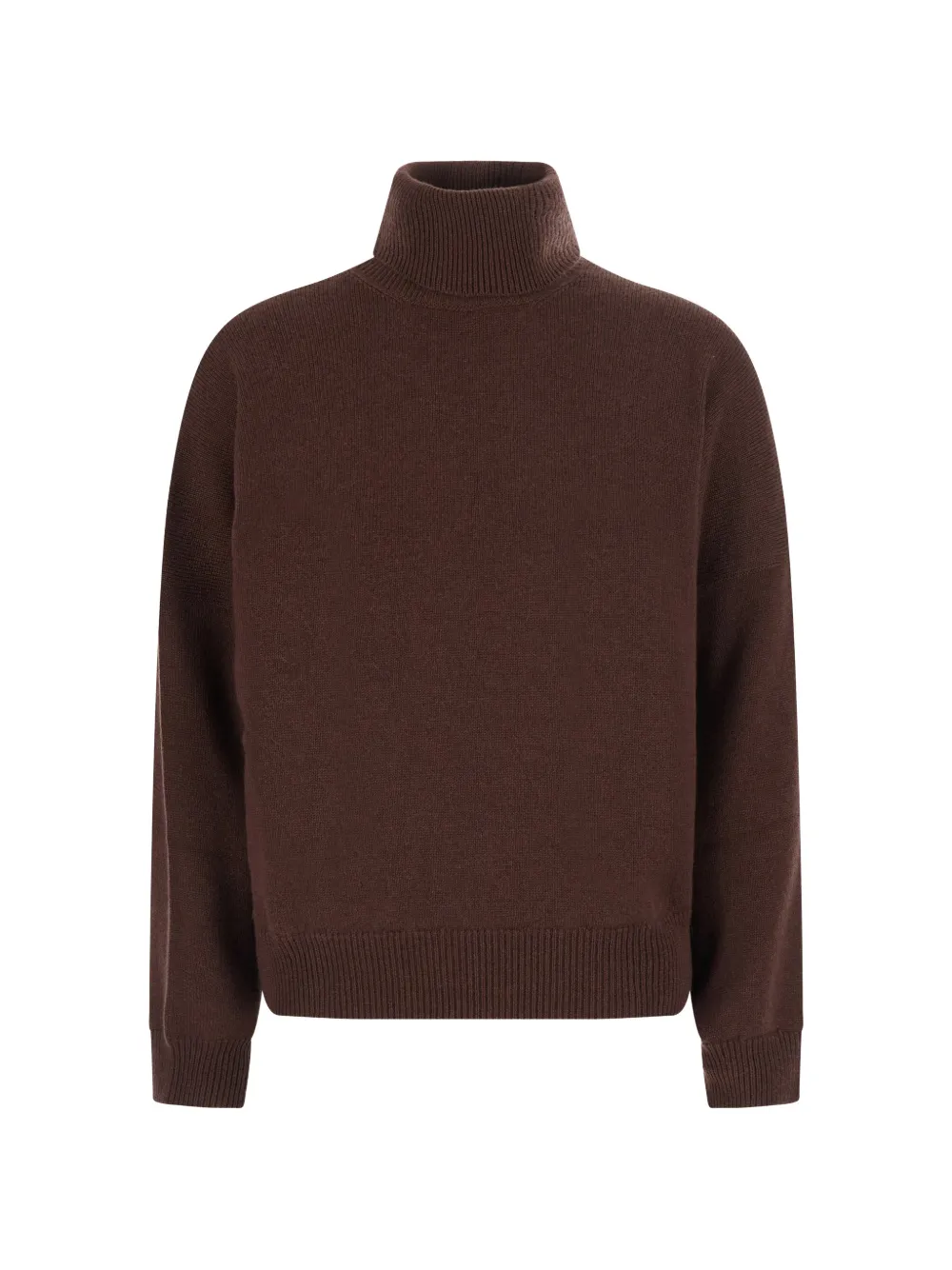 Brunello Cucinelli cashmere turtleneck sweater with monili - Marrone