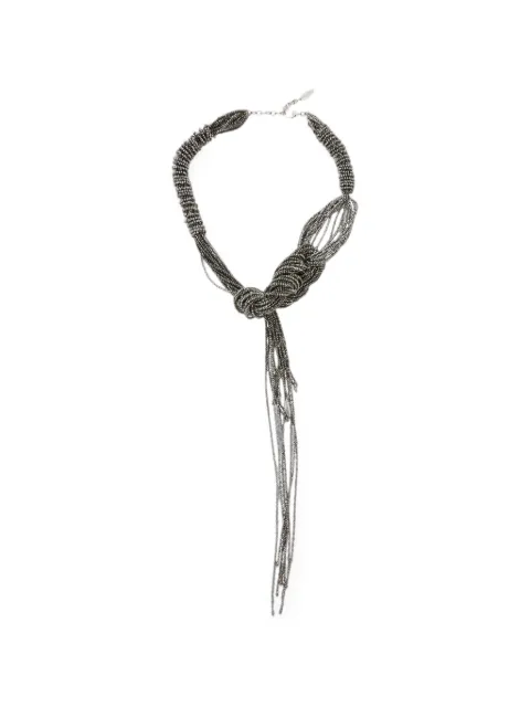 Brunello Cucinelli beaded knotted necklace