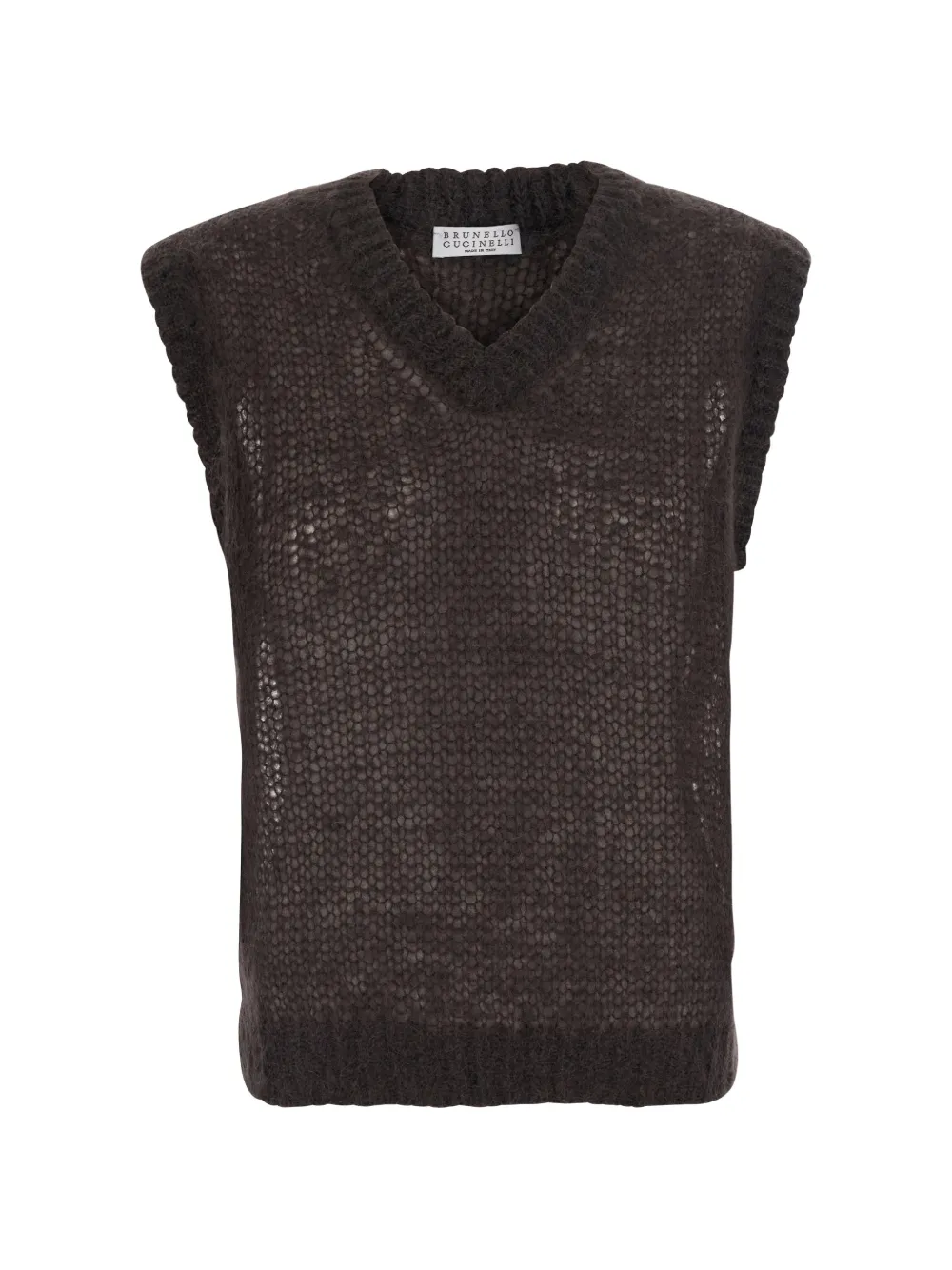 Brunello Cucinelli mohair sweater vest - Marron