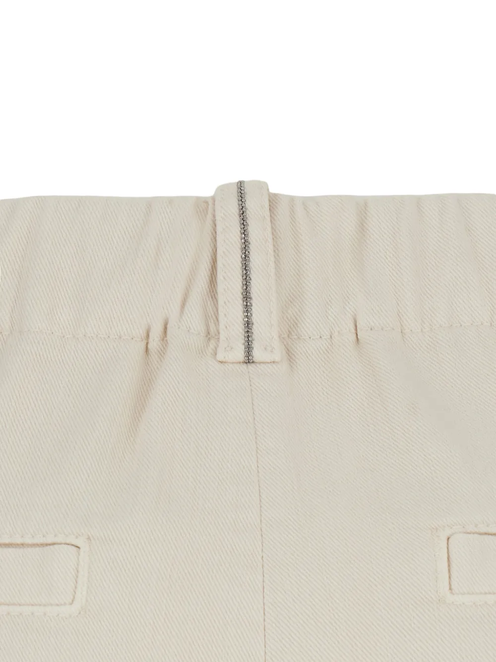 Brunello Cucinelli Monili-chain pleated trousers Beige