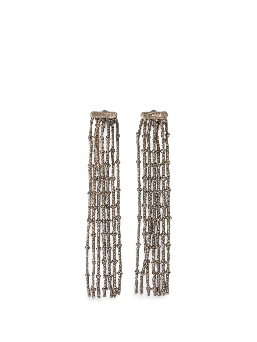 Brunello Cucinelli frayed earrings in sterling silver