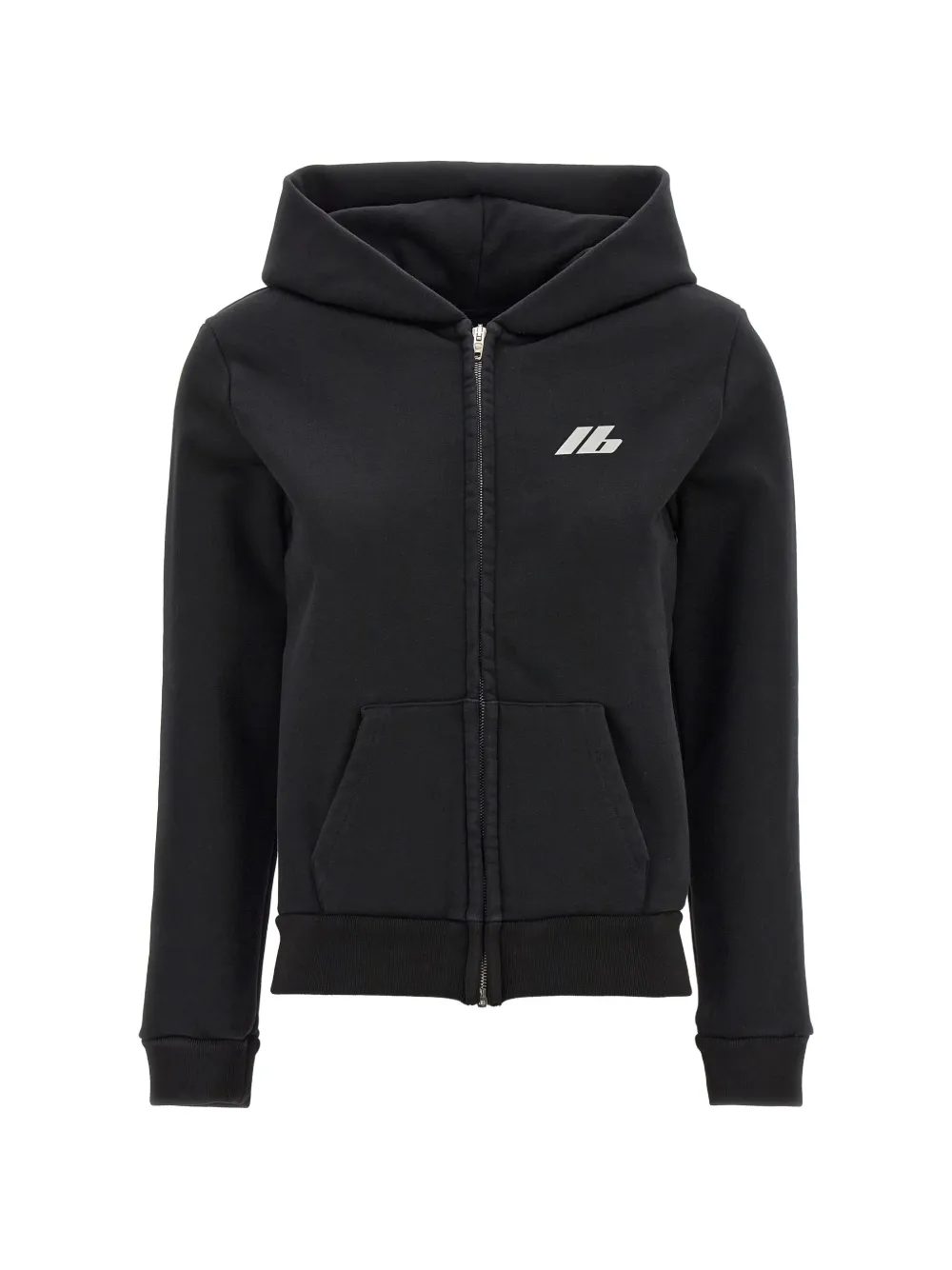 Balenciaga Hoodie met logoprint en rits Zwart