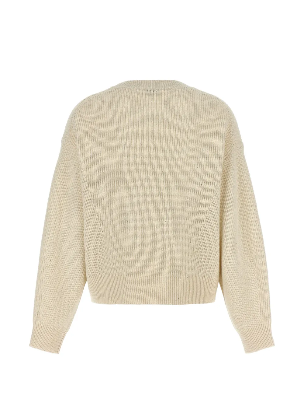 Brunello Cucinelli Ribgebreide trui verfraaid met pailletten Beige