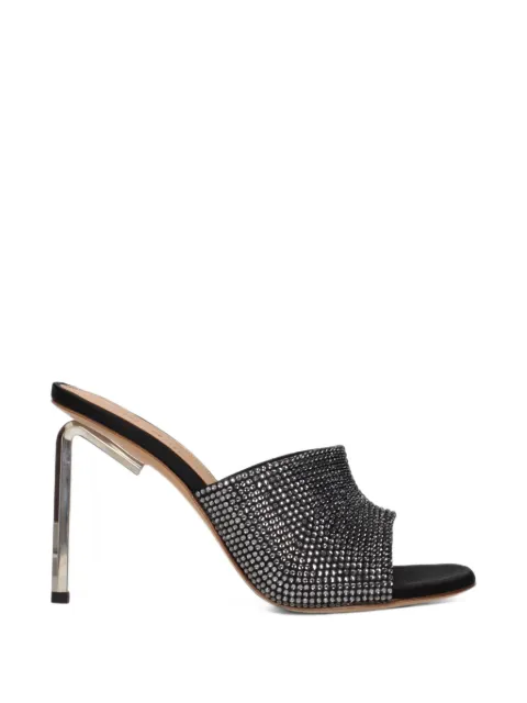Off-White crystal-embellished satin sandals