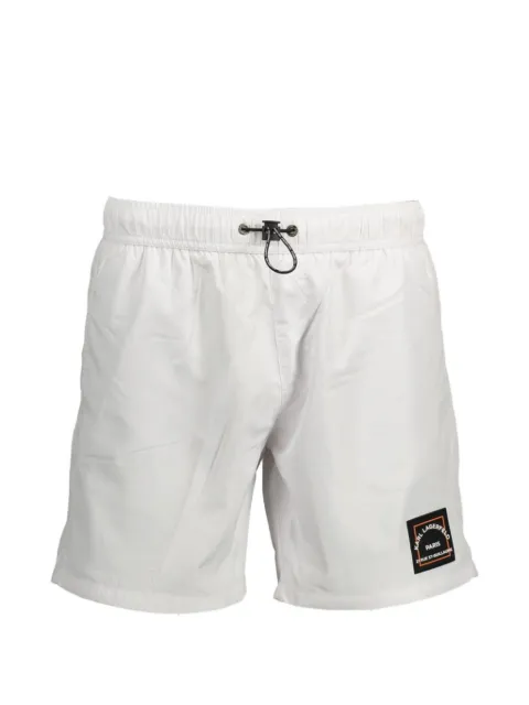 Karl Lagerfeld logo-patch drawstring swim shorts
