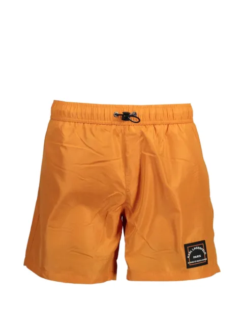 Karl Lagerfeld logo-patch drawstring swim shorts