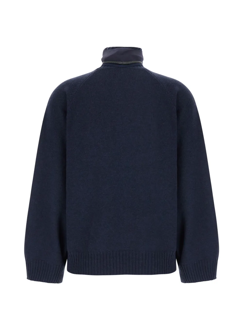 Brunello Cucinelli Monili-trim high-neck sweater Blauw