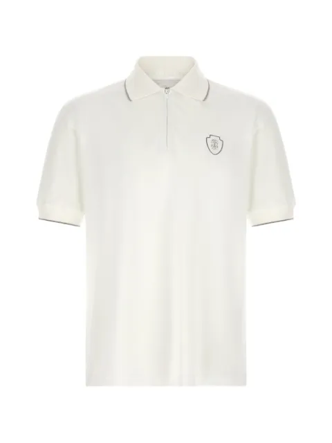 Brunello Cucinelli Poloshirt mit Logo-Patch