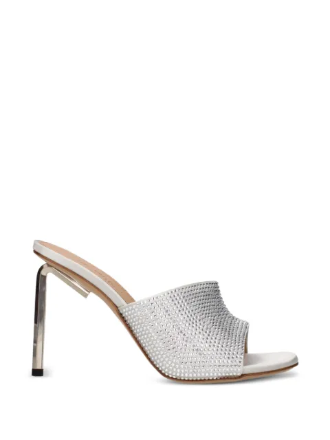 Off-White sandales en satin à ornements en cristal