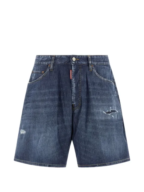 DSQUARED2 distressed pleated denim shorts
