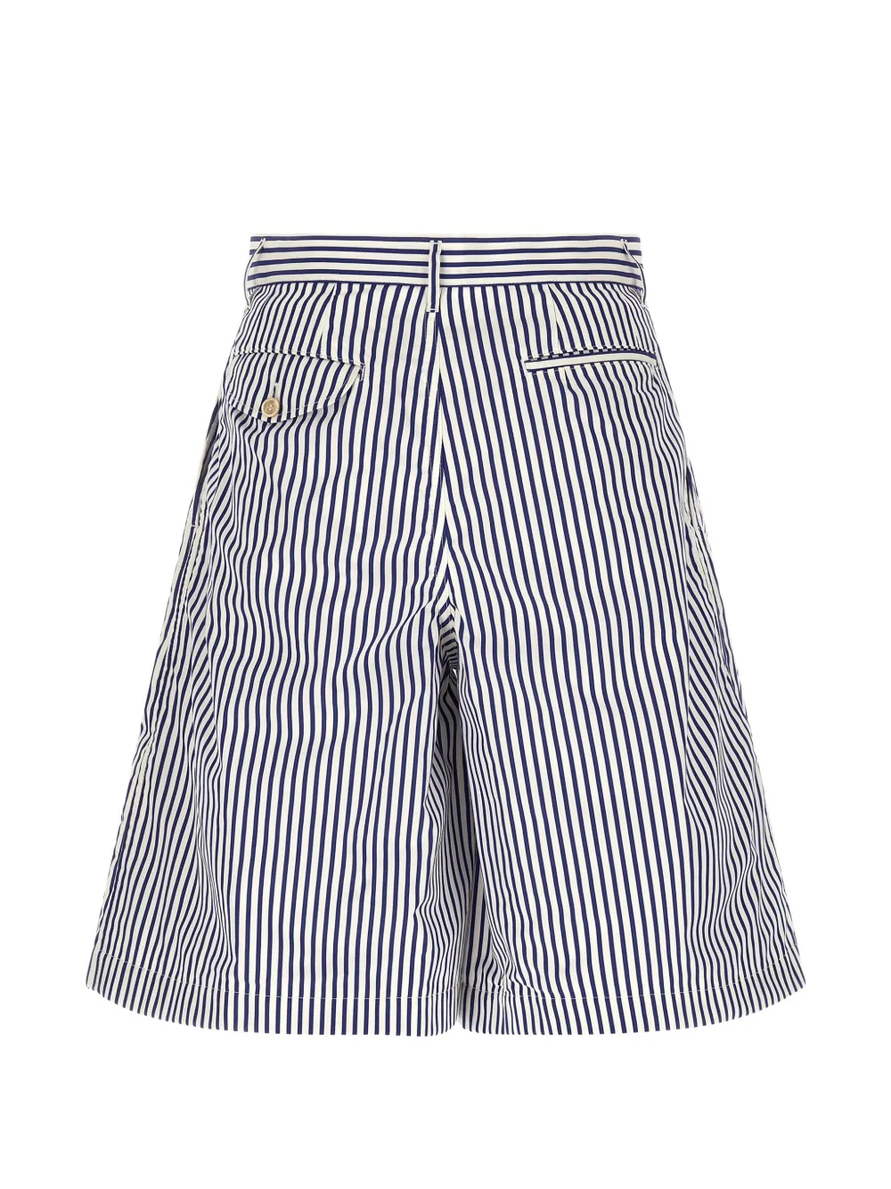 Comme Des Garçons striped pleated shorts Wit