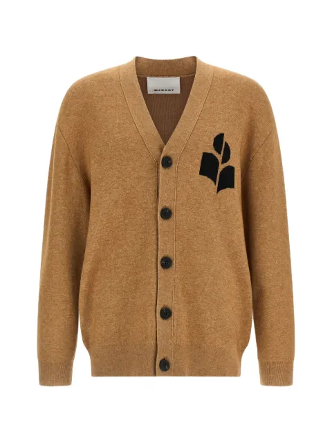 MARANT Curtis logo-embroidered V-neck cardigan