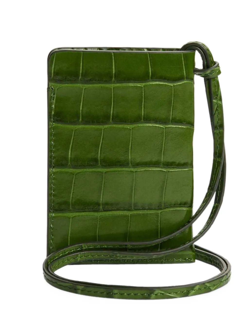 TOM FORD crocodile-effect leather cardholder - Verde