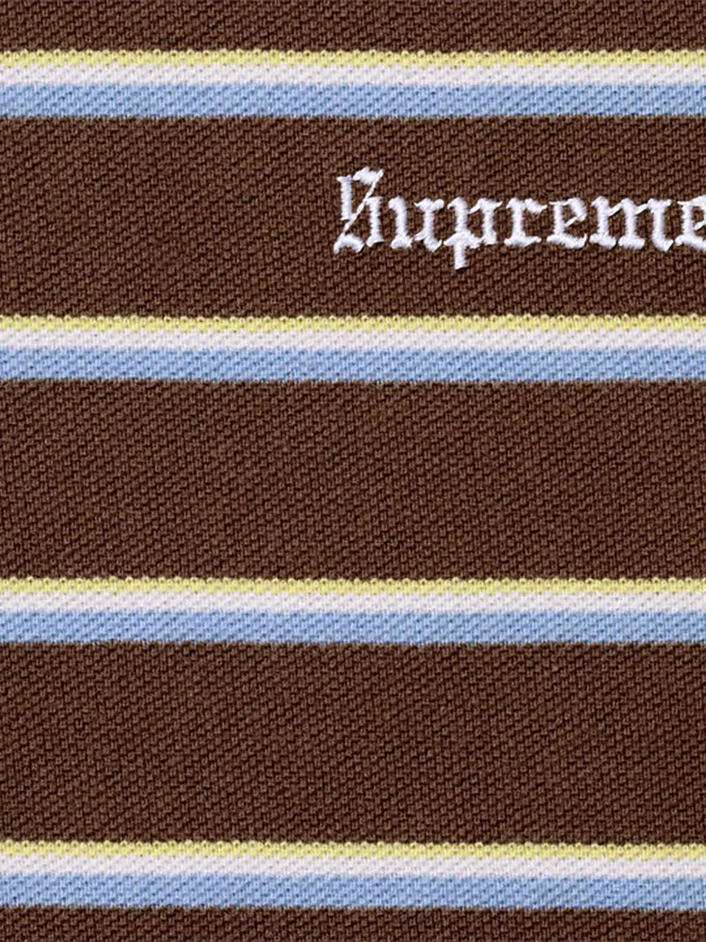 Supreme striped embroidered-logo polo shirt Bruin