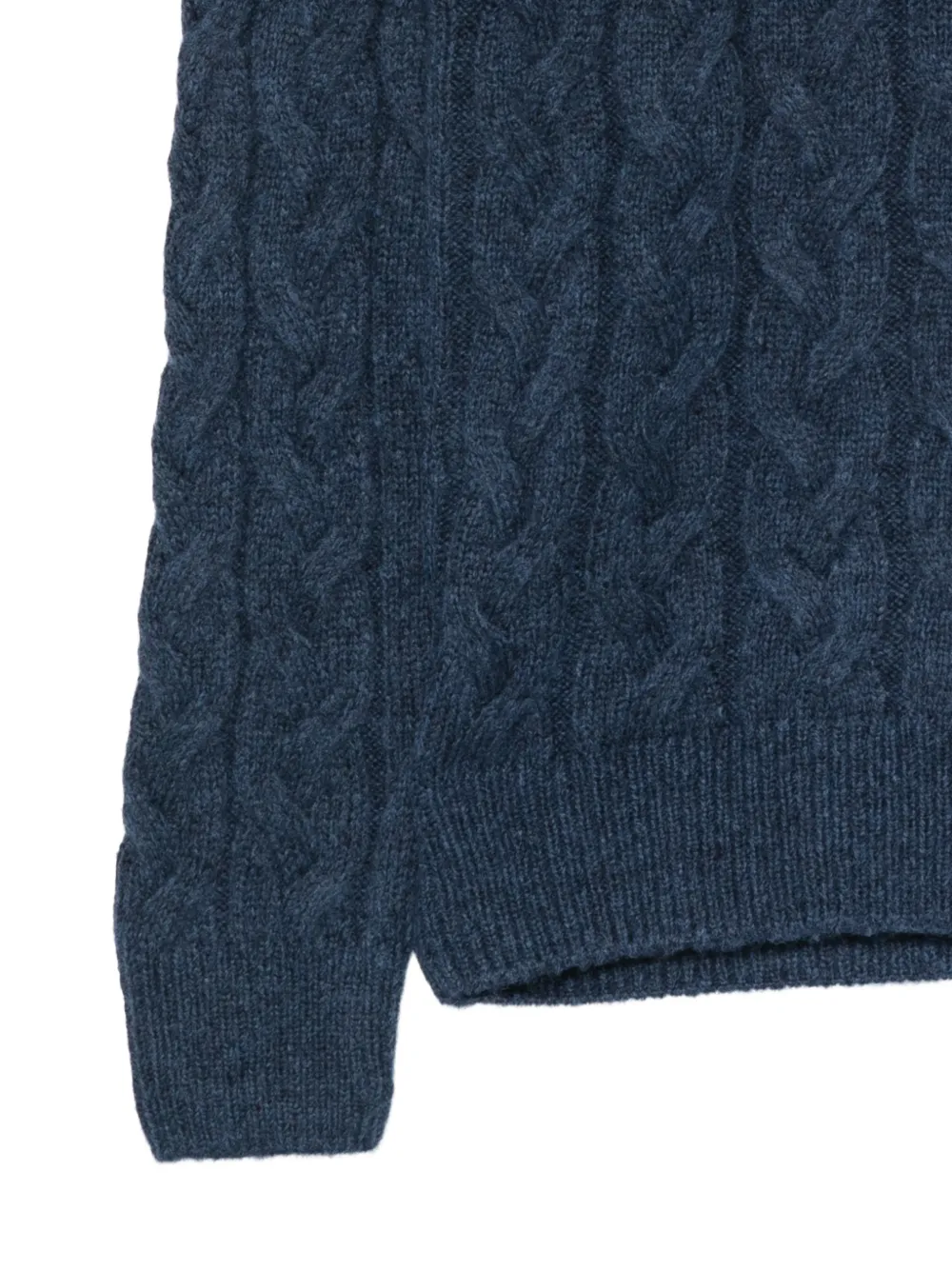 Barba cable-knit turtleneck sweater Blauw