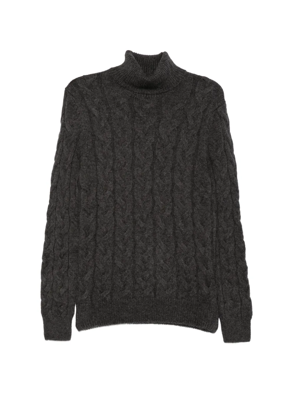 Barba cable-knit turtleneck sweater Grijs