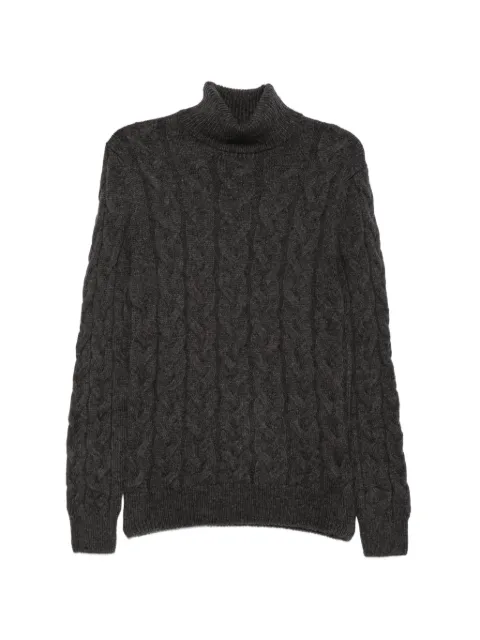 Barba cable-knit turtleneck sweater