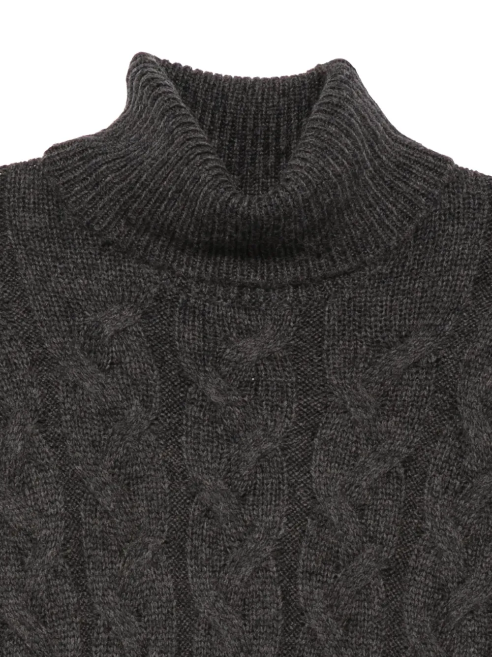 Barba cable-knit turtleneck sweater Grijs