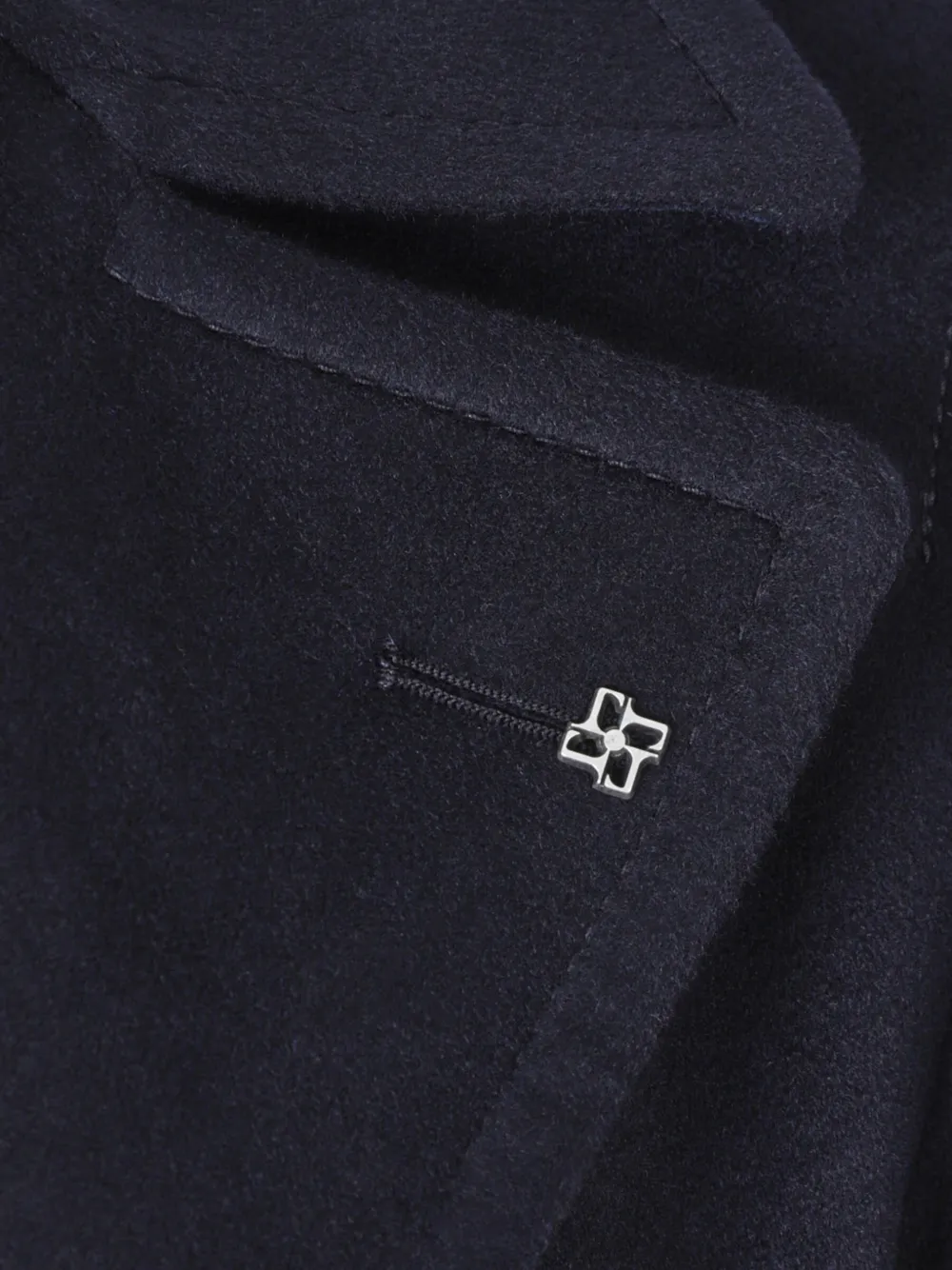 Tagliatore double-breasted cashmere coat Blauw